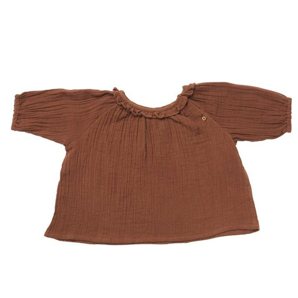 US stockist of Ruffets & Co friar brown Pippa smock top