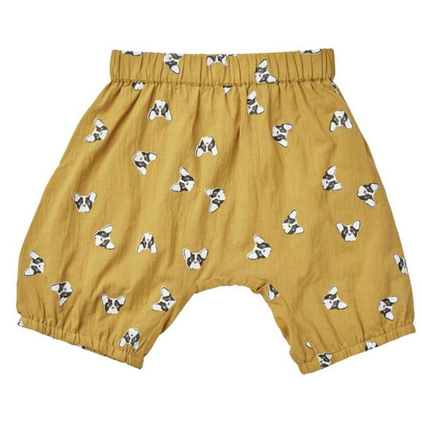 US Stockist of Ruffets & Co Mustard Yellow French Bulldog Cotton Bloomers