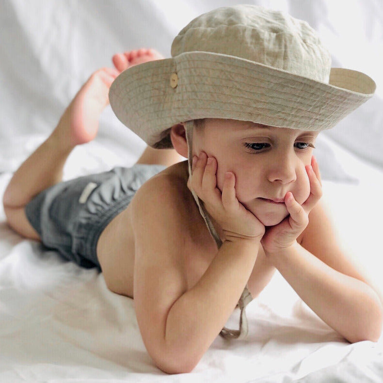 US stockist of Fini the Label's Linen Sailor Hat