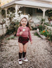 US stockist of Karibou Kids garden rose pink Willow ribbed long sleeve top