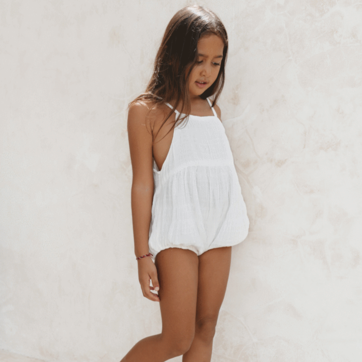 US stockist of Illoura the Label's Field Romper in White.  