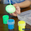 Stockist of Ooly's Lil Poster Paint Pods in Neon & Glitter.  Features 6 neon color paints and 6 glitter paints with paint brush.