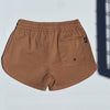 US stockist of Fini. the Label's soft cotton canvas boardshorts in Mocha.