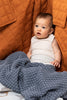 US stockist of Indus Design's "Marine" cotton mini popcorn blanket.