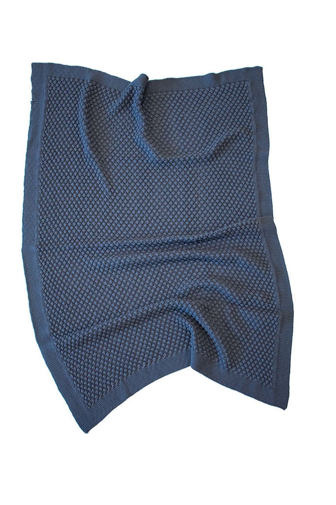 US stockist of Indus Design's "Marine" cotton mini popcorn blanket.