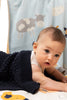 US stockist of Indus Design's Indigo cotton mini popcorn blanket
