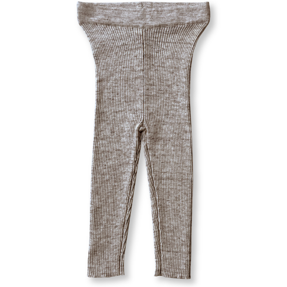 US stockist of Grown Clothing's gender neutral ribbed essential leggings in Marle.