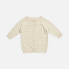 US stockist of Miann & Co's cotton knit cardigan in eggnog.