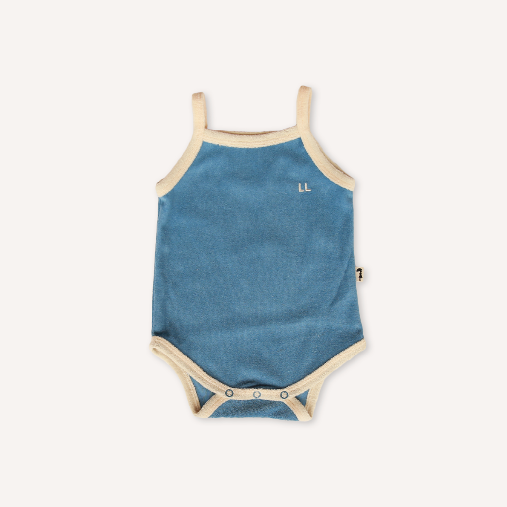 US stockist of Lacey Lane's Blue Gertie Terry Towelling Tank Bodysuit