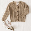 US stockist of Karibou Kids 100% cotton Penny cardigan in Pistachio.