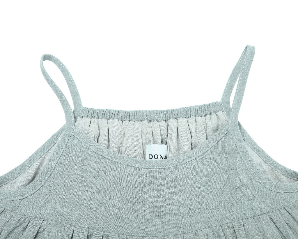 US stockist of Donsje's handmade, Camille Dress in Sea Green.  Made from 100% cotton.