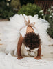 US stockist of Karibou Kid's Special Occasion, Portia Soiree Gown in Champagne.
