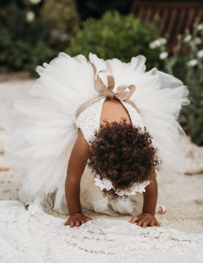 US stockist of Karibou Kid's Special Occasion, Portia Soiree Gown in Champagne.