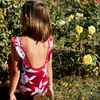 US stockist of Canopea's Thelma Ruffle Swimsuit in Gardenia Pepper.