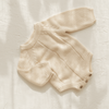 US stockist of Illoura the Label's gender neutral Tallow Romper in Vanilla.