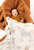 US stockist of Indus Design's cotton "Unicorn" swaddle