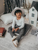 US stockist of Karibou Kids' Wolfie chino pants in grey mist.