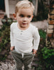 US stockist of Karibou Kids gender neutral, warm white Willow ribbed long sleeve top