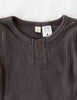 US stockist of Karibou Kids gender neutral, pepper grey Willow ribbed long sleeve top