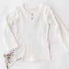 US stockist of Karibou Kids gender neutral, warm white Willow ribbed long sleeve top
