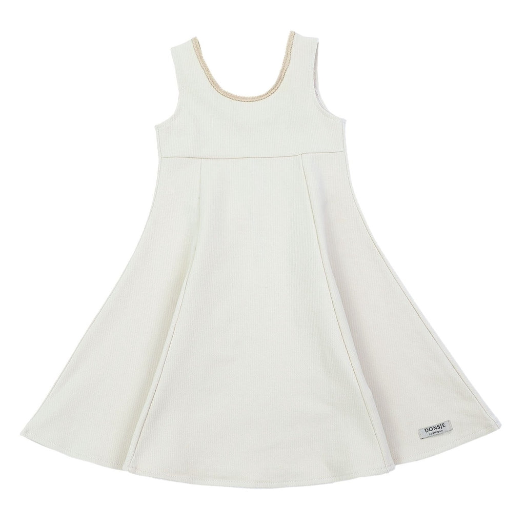 US stockist of Donsje's sleeveless Sassie Dress in Off White.