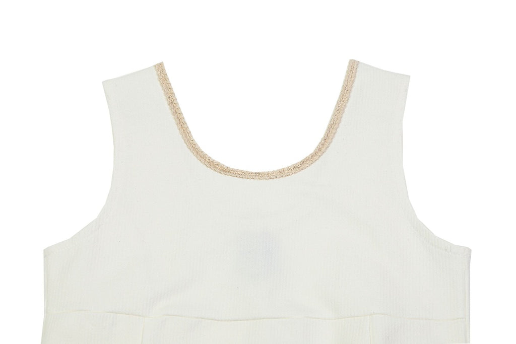 US stockist of Donsje's sleeveless Sassie Dress in Off White.