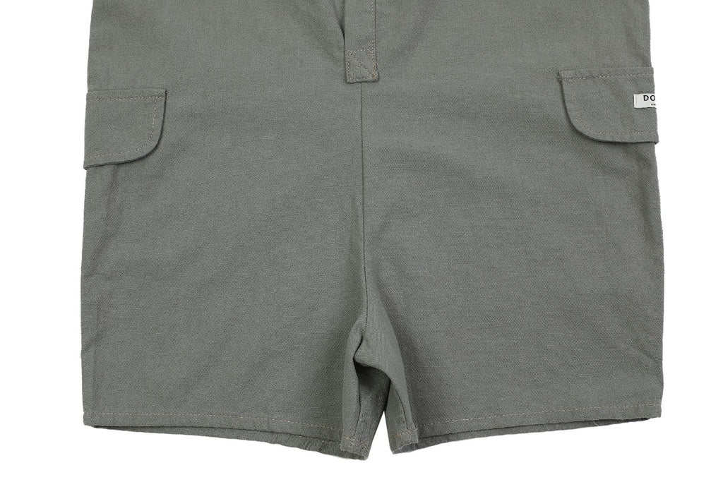 US stockist of Donsje's handmade, gender neutral Aspen Jumpsuit in Ocean Grey.