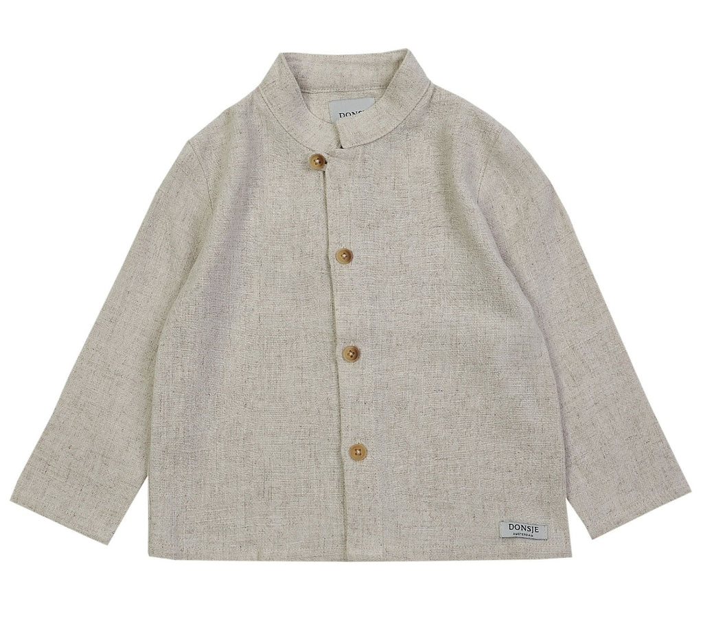 US stockist of Donsje's long sleeve, Jaims Shirt in Natural Melange.