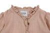 US stockist of Donsje's linen blend, Lori Blouse in Vintage Pink.